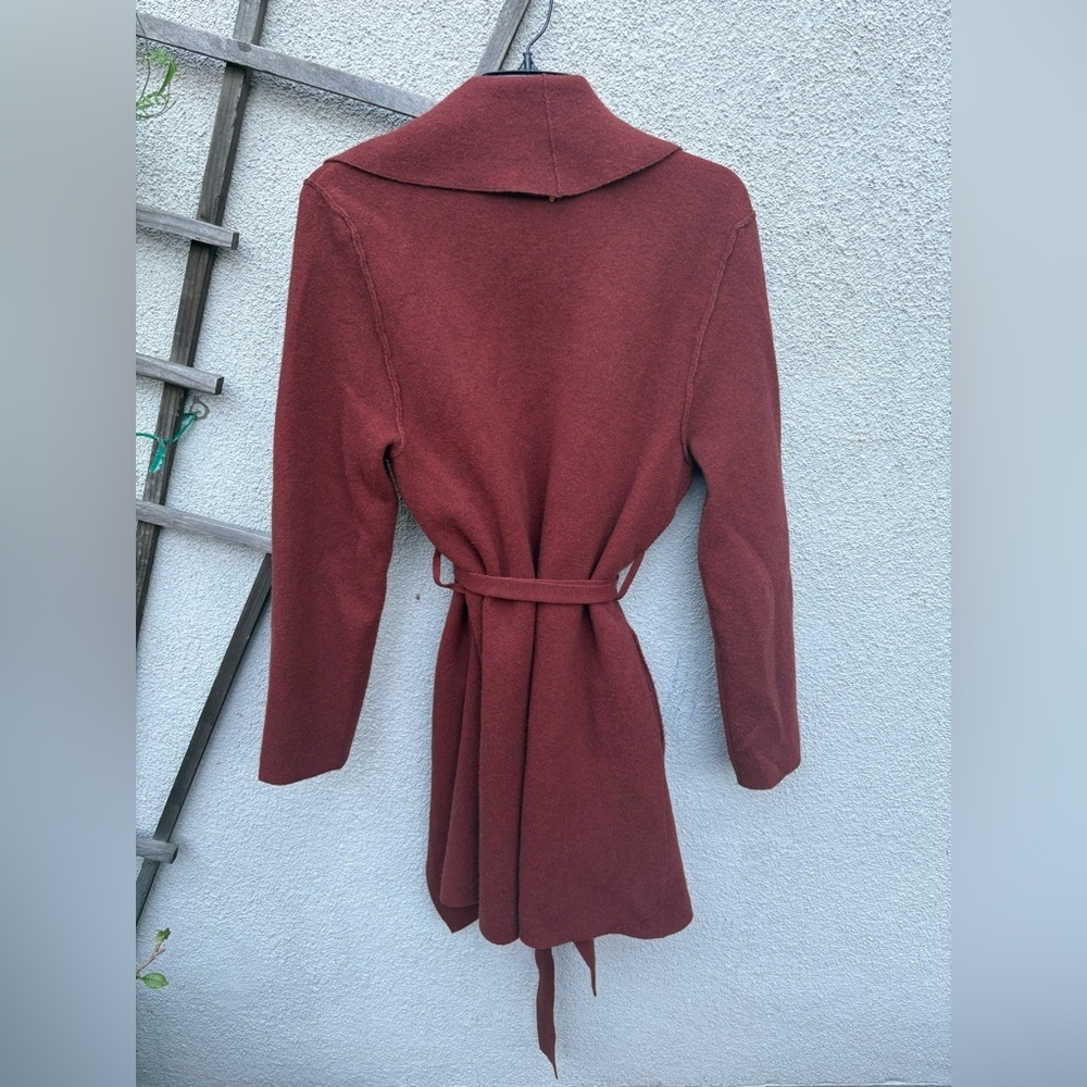 Cuyana Wool Cashmere Sweater Coat Red Size XS/S - Picture 5 of 6